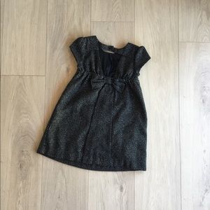 Old Navy Black and Gold Dress With Bow Size 5T